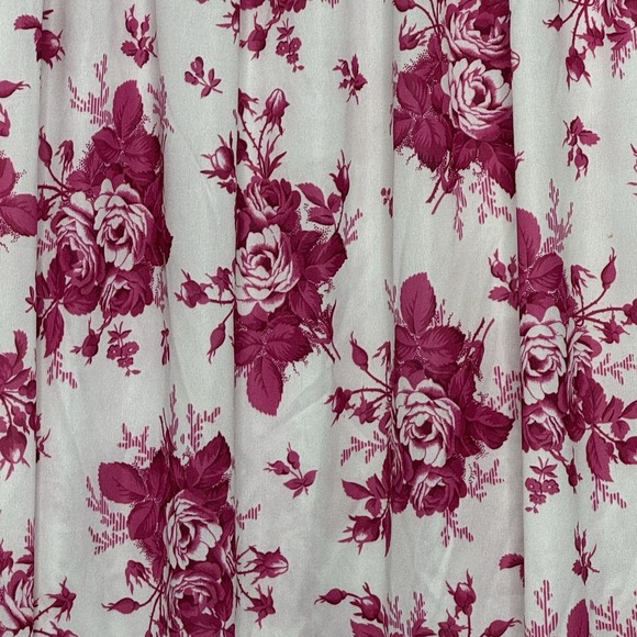 Improved Living 3X Fuchsia Pink Floral Flower Short Sleeve Scoop Neck Womens - Picture 2 of 6